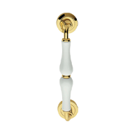 Dalia Door Pull Handle - Aged Brass Fin